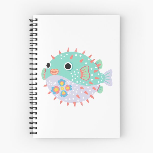 Item preview, Floral Folk Art Pufferfish – Scandinavian Folk Art by heidiannemorris © designed and sold by FOLK ART FUSION by heidiannemorris.
