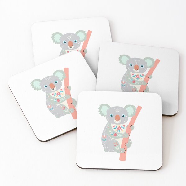 Item preview, Floral Folk Art Koala – Scandinavian Folk Art by heidiannemorris © designed and sold by FOLK ART FUSION by heidiannemorris.