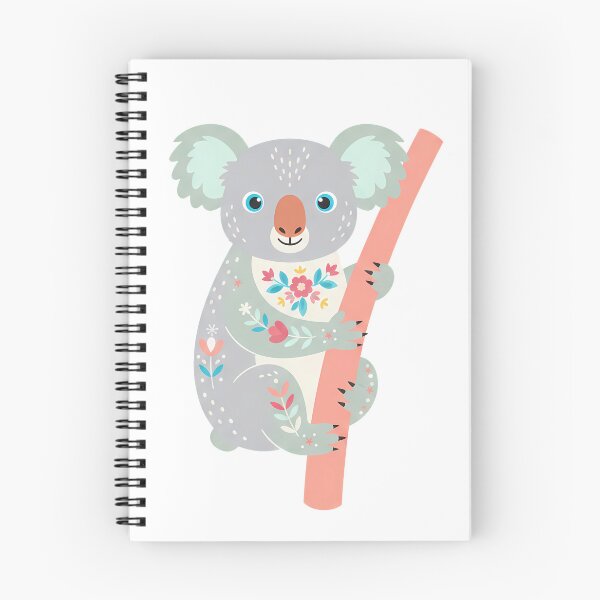 Item preview, Floral Folk Art Koala – Scandinavian Folk Art by heidiannemorris © designed and sold by FOLK ART FUSION by heidiannemorris.