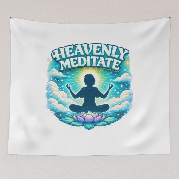 Item preview, Heavenly Meditate – Serene Meditation & Spiritual Lotus Illustration designed and sold by Mysticfirelight76 .