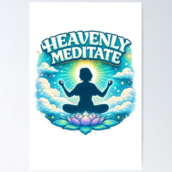 Item preview, Heavenly Meditate – Serene Meditation & Spiritual Lotus Illustration designed and sold by Mysticfirelight76 .