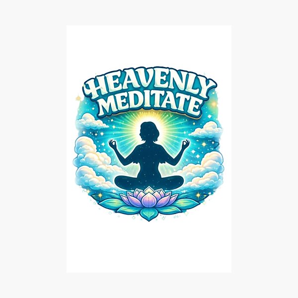 Item preview, Heavenly Meditate – Serene Meditation & Spiritual Lotus Illustration designed and sold by Mysticfirelight76 .