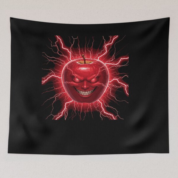 Item preview, Funny Silly AI Niche Evil Apple Gen Z Meme Fruit designed and sold by Dressed For  Duty.