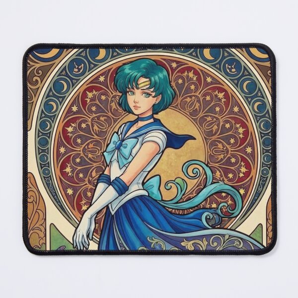 Item preview, Sailor Mercury in Mucha Style designed and sold by Solace Sparkles.