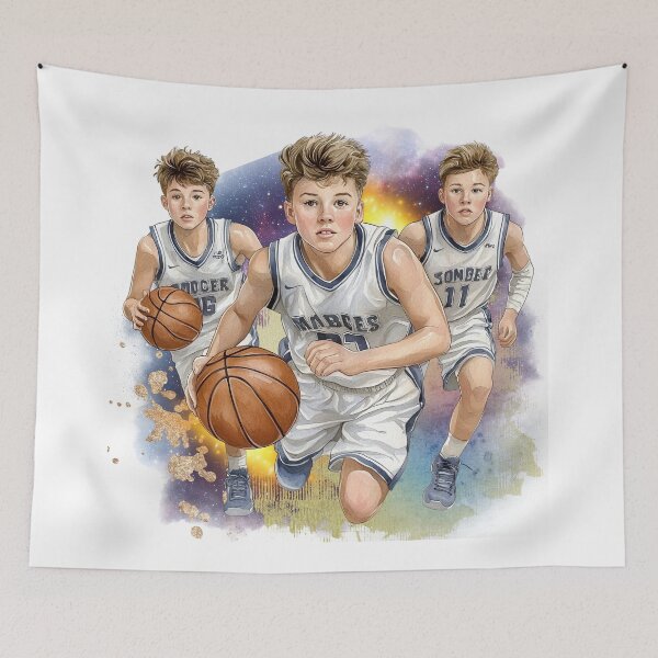 Item preview, Future Basketball Stars – Youth Athlete Sports Art, Dynamic Boys Basketball Illustration, Street Sport Energy Design designed and sold by ChenEngEng.