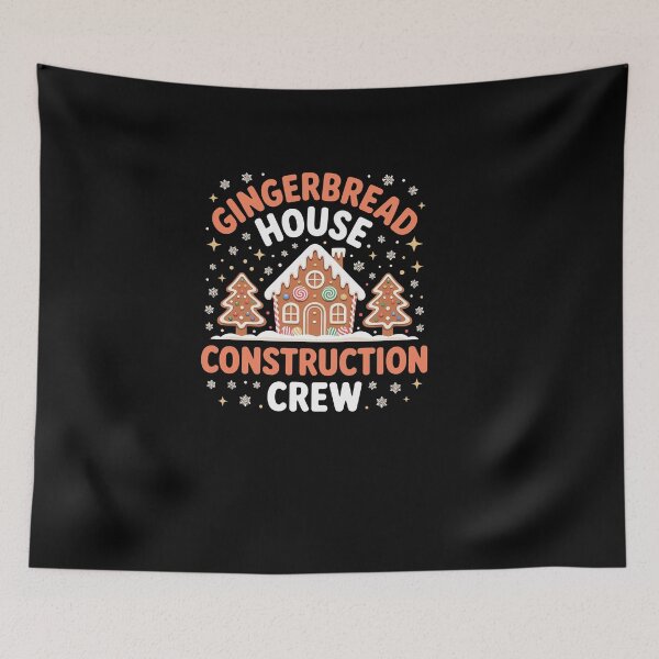 Item preview, Gingerbread House Construction Crew Cookies Baking Christmas designed and sold by Dressed For  Duty.