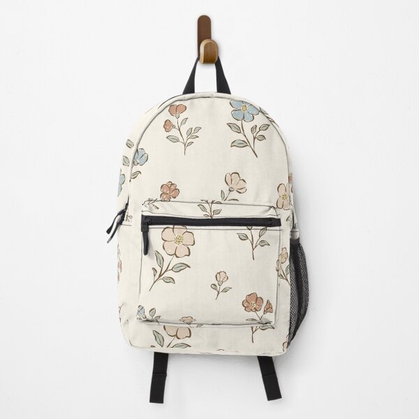 Item preview, Delicate minimal floral pattern in soft beige, dusty blue and warm brown tones. Perfect for fabric, home decor, stationery and vintage-inspired products. Ideal for a calm, aesthetic and timeless look. designed and sold by AlarconStudio.