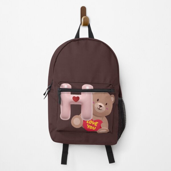 Item preview, Cute Teddy Bear with Letter H – Love You Valentine Gift Design designed and sold by AbeiiStore.