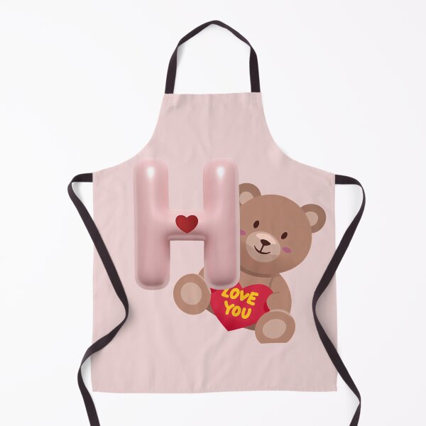 Item preview, Cute Teddy Bear with Letter H – Love You Valentine Gift Design designed and sold by AbeiiStore.