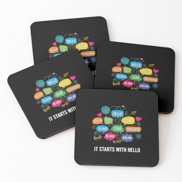 Item preview, It Starts With Hello Friendship Inclusion Language Teacher designed and sold by Dressed For  Duty.