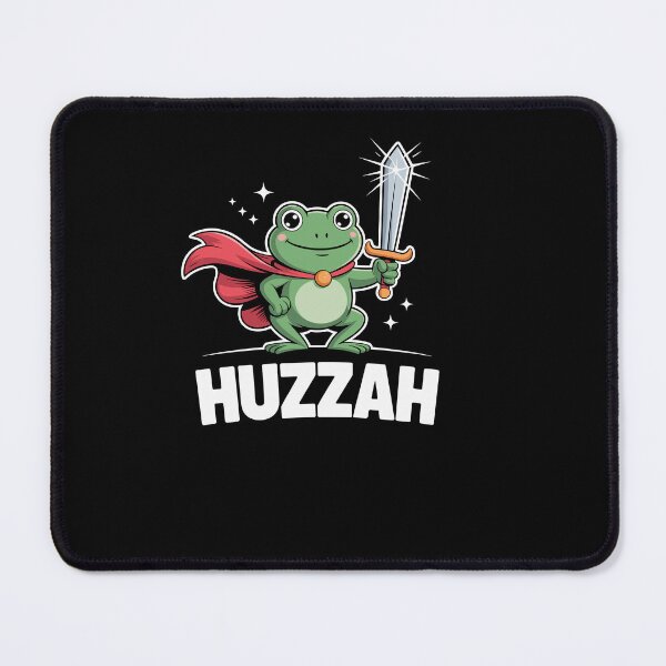 Item preview, Huzzah Frog Knight Funny Sword Meme Quote designed and sold by Dressed For  Duty.