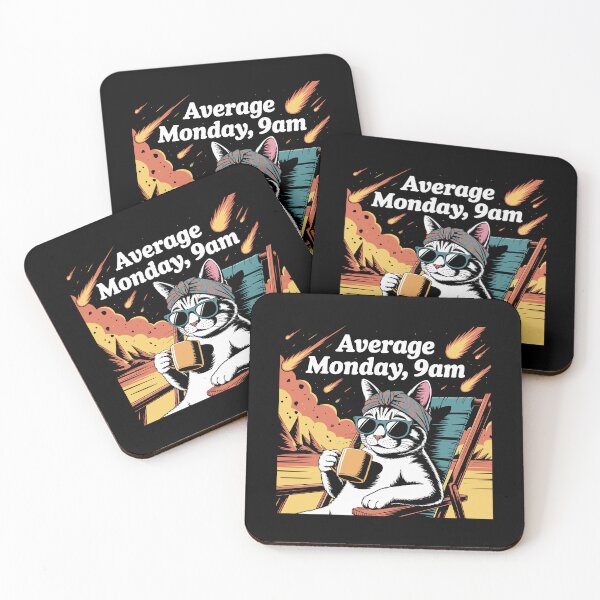 Item preview, Cat Meme Average Monday 9AM Funny Sarcastic Back to Work designed and sold by Dressed For  Duty.