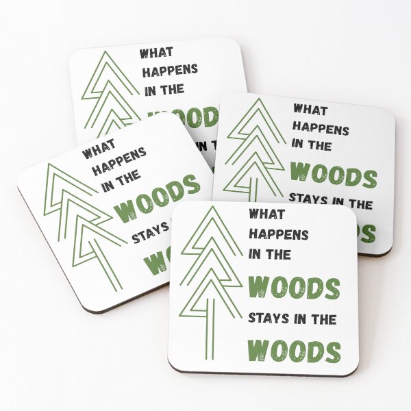Item preview, What  Happens  in the  Woods  Stays in the Woods - Funny Hiking designed and sold by KRBN-Studio.