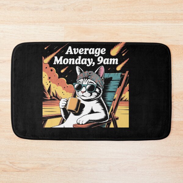 Item preview, Cat Meme Average Monday 9AM Funny Sarcastic Back to Work designed and sold by Dressed For  Duty.