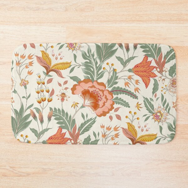 Item preview, Vintage Crewel Carnations  Flora Vector Pillow Cover  designed and sold by RekhaArtGalaxy.