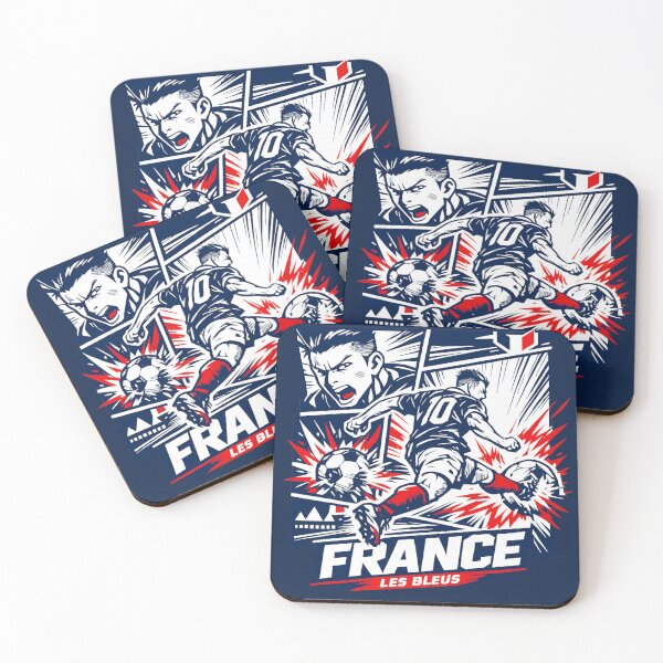 Item preview, France Soccer Anime Striker Shirt – Les Bleus Football Graphic Tee, World Cup France Fan Art, Dynamic Goal Kick Design designed and sold by JonelCrafts.