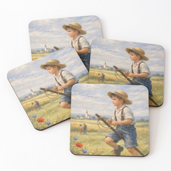 Item preview, Gallop of Childhood – Poetic Realism Rural Summer Painting designed and sold by slikar.