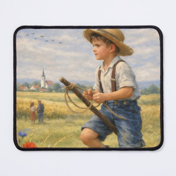 Item preview, Gallop of Childhood – Poetic Realism Rural Summer Painting designed and sold by slikar.