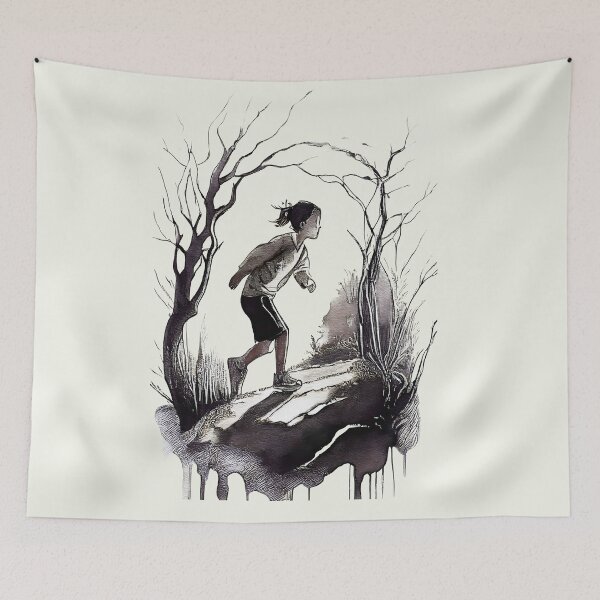 Item preview, Into the Dark Forest – Surreal Adventure Illustration designed and sold by AbeiiStore.