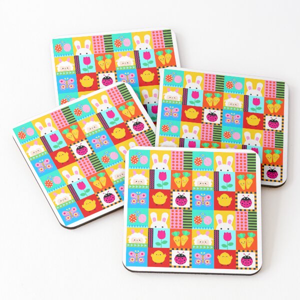 Item preview, Cute Easter Patchwork Garden with Bunny and Spring Pattern designed and sold by nuchz.