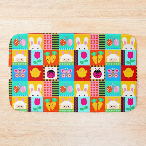 Item preview, Cute Easter Patchwork Garden with Bunny and Spring Pattern designed and sold by nuchz.