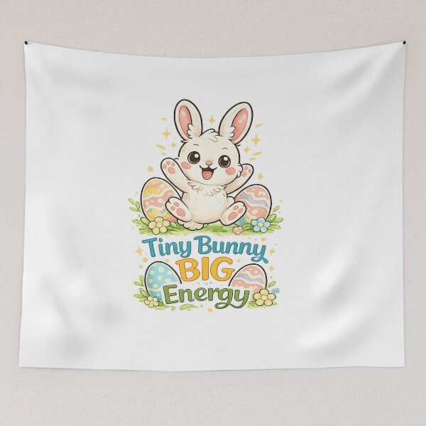 Item preview, Tiny Bunny Big Energy Funny Kids Easter Design designed and sold by StyleLap.