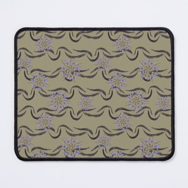 Item preview, Honey Locust Horizontal Stripes with First Spring Flower Radials on Taupe designed and sold by Digitalmyth's Designs.