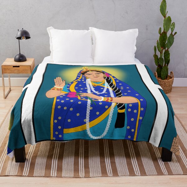 Item preview, Goddess Radha Drawing – Divine Hindu Devotional Art Illustration designed and sold by Harshit_Digital_Arts.