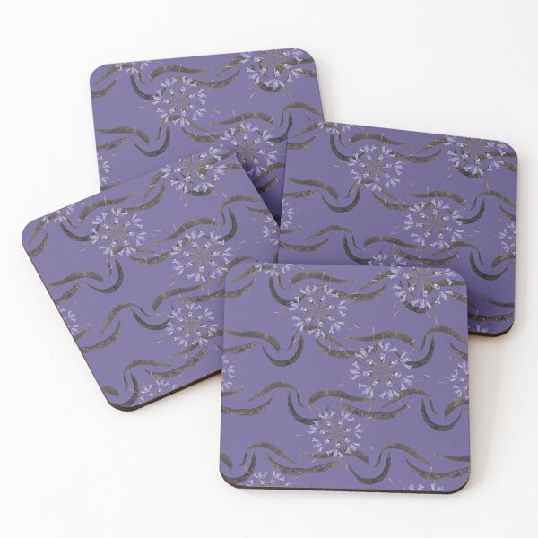 Item preview, Honey Locust Horizontal Stripes with First Spring Flower Radials on Purple designed and sold by Digitalmyth's Designs.