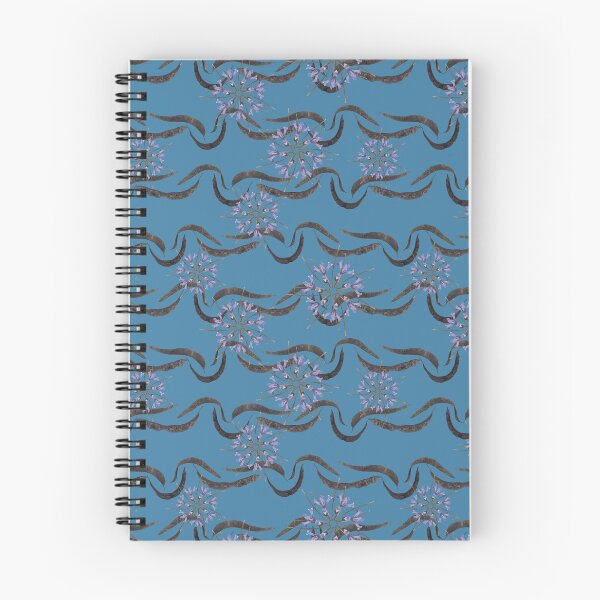 Item preview, Honey Locust Horizontal Stripes with First Spring Flower Radials on Blue designed and sold by Digitalmyth's Designs.