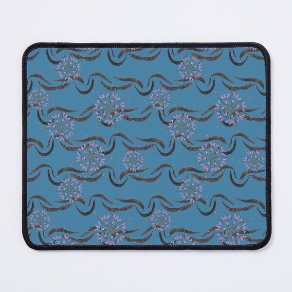 Item preview, Honey Locust Horizontal Stripes with First Spring Flower Radials on Blue designed and sold by Digitalmyth's Designs.