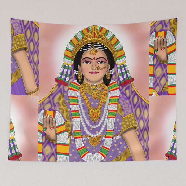Item preview, Radha Rani Spiritual Artwork – Hindu Divine Love Illustration designed and sold by Harshit_Digital_Arts.