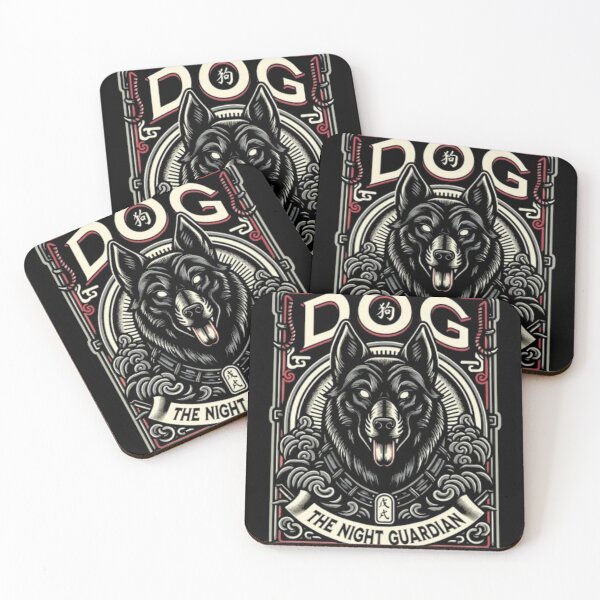 Item preview, Dog The Night Guardian - Neo Traditional Mystical Wolf designed and sold by GenZFashion000.