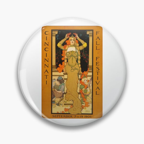 Artikelvorschau, Anzeige für das Cincinnati Herbstfest von 1903 entworfen und verkauft von Matthew Kinnersly.