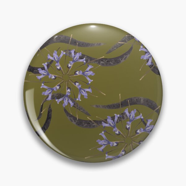 Item preview, Honey Locust Horizontal Stripes with First Spring Flower Radials on Olive designed and sold by Digitalmyth's Designs.