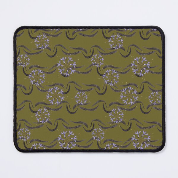 Item preview, Honey Locust Horizontal Stripes with First Spring Flower Radials on Olive designed and sold by Digitalmyth's Designs.