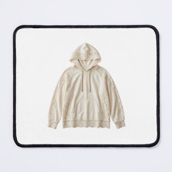 Item preview, Elegant Floral Lace Cream Hoodie - Boho Cottagecore Aesthetic designed and sold by TheStickerGuide.