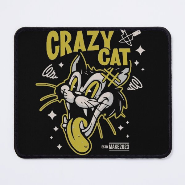 Item preview, Be Careful Crazy Cat - Retro Vintage Mascot designed and sold by GenZFashion000.