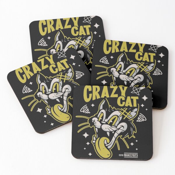 Item preview, Be Careful Crazy Cat - Retro Vintage Mascot designed and sold by GenZFashion000.