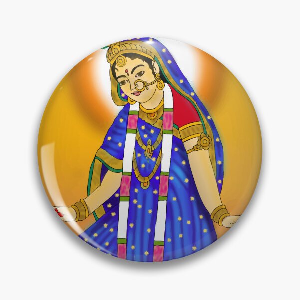 Item preview, Divine Radha Illustration – Hindu Mythological Goddess Art designed and sold by Harshit_Digital_Arts.