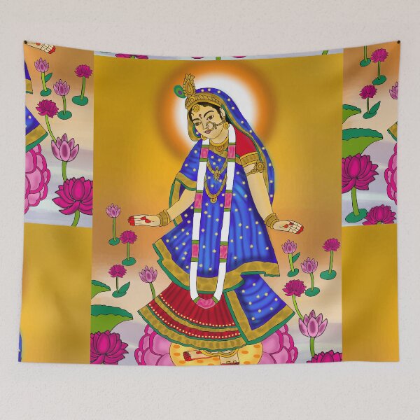 Item preview, Divine Radha Illustration – Hindu Mythological Goddess Art designed and sold by Harshit_Digital_Arts.