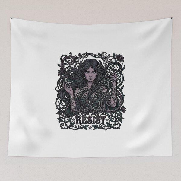 Item preview, Empowered Gothic Nouveau Resist Goddess designed and sold by chattsuede.
