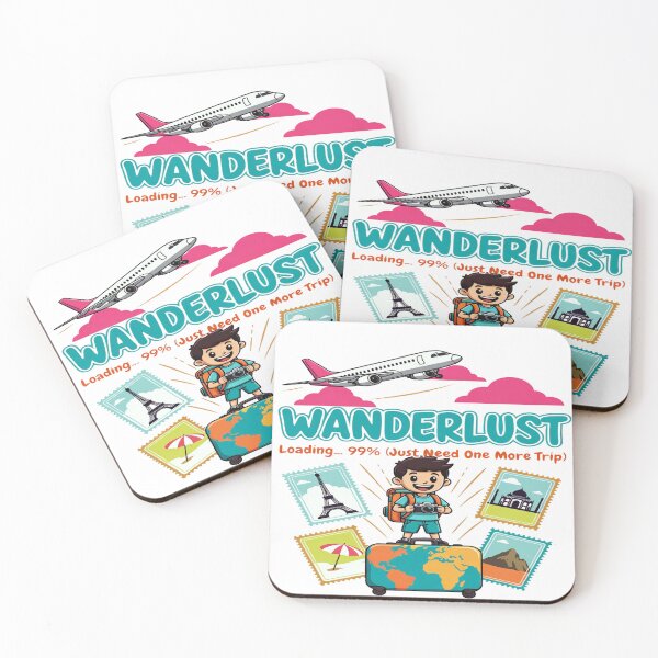 Item preview, Wanderlust Loading 99% Funny Travel Shirt – Adventure Traveler Graphic Tee – Vacation Lover T-Shirt & Sticker designed and sold by Sushikidsntoddlers.