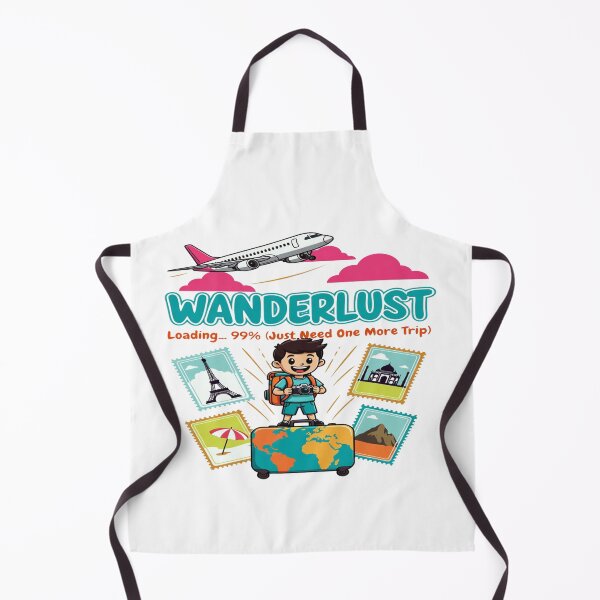 Item preview, Wanderlust Loading 99% Funny Travel Shirt – Adventure Traveler Graphic Tee – Vacation Lover T-Shirt & Sticker designed and sold by Sushikidsntod.