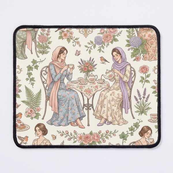 Item preview, Vintage Garden Tea Party Seamless Floral Pattern designed and sold by OpenDreamArts.