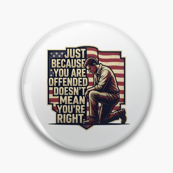 Item preview, Offended Doesn't Mean Right Patriotic American Flag designed and sold by chattsuede.