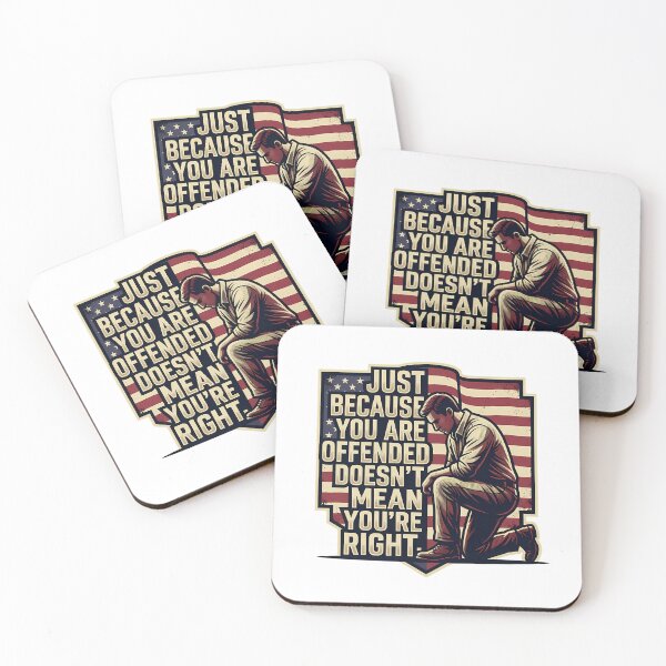 Item preview, Offended Doesn't Mean Right Patriotic American Flag designed and sold by chattsuede.