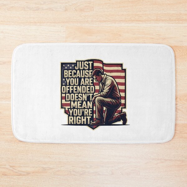 Item preview, Offended Doesn't Mean Right Patriotic American Flag designed and sold by chattsuede.