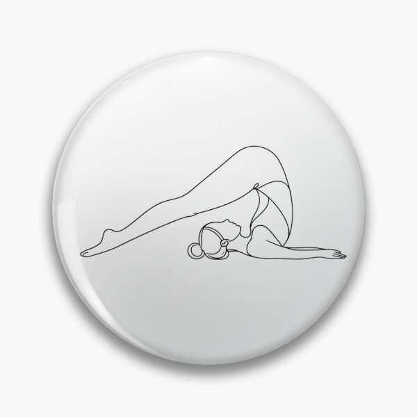 Item preview, Minimal Plow Pose Yoga Line Art Woman designed and sold by BlairWynne.