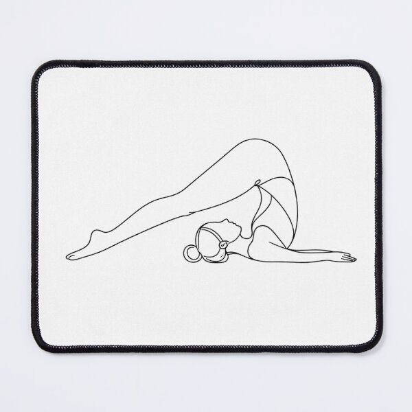 Item preview, Minimal Plow Pose Yoga Line Art Woman designed and sold by BlairWynne.